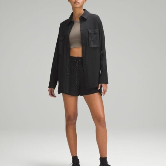 WovenAir Hiking Overshirt In Black - Picture 1 of 13